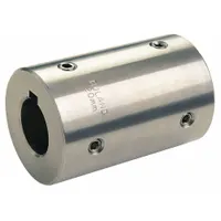 RULAND MANUFACTURING Rigid Shaft Coupling: 1 1/2 in Bore Dia 1, 1 1/2 in Bore Dia 2, Round Keyed (MPN SCC-24-24-SS)