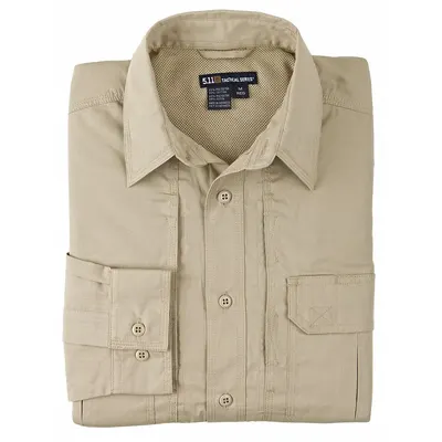5.11 Taclite Pro L/S Shrt Tall Tdu Khaki 2XL (MPN 72175TABR-162-2XL) - Men's Tactical Collared Work Shirts