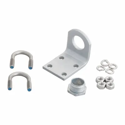 GROTE Mounting Bracket: Mounting Bracket, Gray, Aluminum, 2 in Lg, 2 in Ht, 2 in Wd - Vehicle Light Mounts & Brackets
