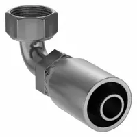 KURT Hydraulic Crimp Fitting: Carbon Steel, 90° Elbow, -10 For Hose Dash Size, Female x Male (MPN FFX90-10-10)