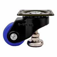 FOOT MASTER Plate Caster: Nylon Tread, 50 mm Wheel Dia, 73 mm Mounting Ht, 330 lb Load Capacity (MPN GDL-50A-SF-BLKMC)