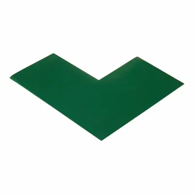 MIGHTY LINE Floor Marking Shape: L, Solid, Green, No Legend, 3 in x 6 in, 50 mil Tape Thick - L-Shaped Floor Marking Tape