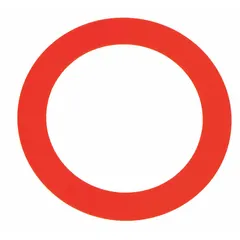 Red polyester arbor shim with 0.002 in thickness, 1 in inside diameter, and 1.5 in outside diameter. Thickness tolerance ±0.0001 in, ID tolerance +0.005/-0.015 in, OD tolerance ±0.005 in. Sold in a 10-pack. Used for adjusting clearance or alignment between shafts, bearings, and housings in industrial machinery.