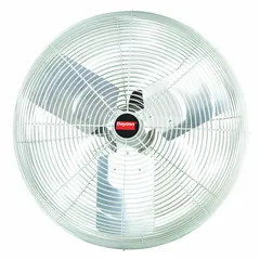 Non-oscillating fan head with 24-inch blade diameter. Single-speed motor rated at 1/2 hp, operates on single-phase 115/230V AC. Suitable for ventilation and air movement in high-temperature industrial environments such as factories, foundries, and bakeries.