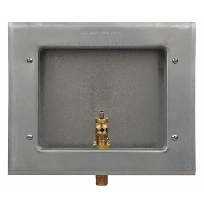 GUY GRAY Outlet Box: 1/2 in Sweat, 1/2 in Sweat, No Drain, 10 in Box Wd - Ice Maker Supply Valve Outlet Boxes