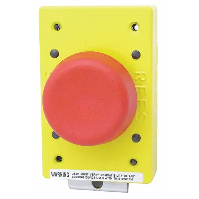 REES Emergency Stop Push Button: Non-Illuminated, Mushroom Head Profile, Non-Metallic - Mushroom-Head Push Buttons