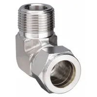 PARKER Compression Fitting Elbow: 3/4 in OD x 3/4 in Pipe Fitting Size, Compression x MNPT (MPN 12MSEL12N-316)