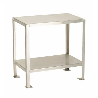 JAMCO Work Table: Fixed Ht, Stainless Steel, 48 in x 24 in - Stainless-Steel-Top Worktables