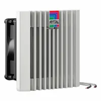 RITTAL Axial Fan: 12 cfm Airflow @ 0.000 in SP, 5 13/16 in Ht, 3 1/4 in Dp, Terminals, IP54, 230V AC (MPN 3238700)