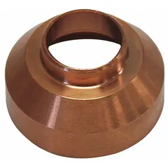 This fine cutting shield is designed for use with Hypertherm T80/80M series machine plasma torches. It protects the nozzle and focuses the plasma arc for cutting conductive metals. Manufactured by AMERICAN TORCH TIP, part number 220325.