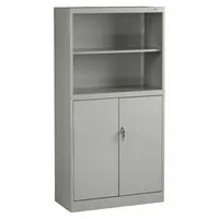 TENNSCO Storage Cabinet: Light Gray, Steel, 72 in Overall Ht, 36 in Overall Wd, 18 in Overall Dp (MPN BCD18-72LGY)