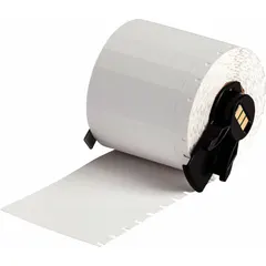White polypropylene tags with matte finish, precut and supplied on a roll of 750. Designed for outdoor use and compatible with M610 printer series. Commonly used for asset tagging, pipe marking, and safety identification in industrial environments.