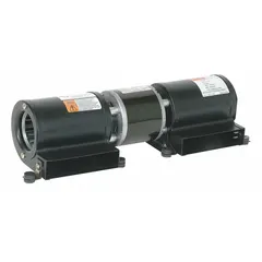 This direct-drive blower is designed for OEM applications requiring a compact, low-profile footprint. It features a 1/40 hp, 230V AC, single-phase open dripproof motor. Suitable for forced air circulation in ventilation systems, electronic enclosures, and small machinery where space is limited.