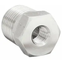Hydraulic Hose Adapter: 1/2 in x 1/8 in Fitting Size, Female x Male, NPTF x NPTF, Rigid, Straight (MPN 1/2 X 1/8 PTR-SS)