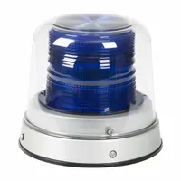 GROTE Flashing Beacon: Flashing Beacon, Blue, 8 7/8 in Overall Wd, 6 in Overall Ht, LED (MPN 79075)
