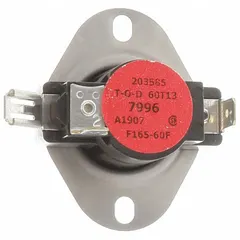 This YORK limit control is a replacement component for HVACR systems, designed to monitor and limit temperature or pressure. It helps prevent equipment damage by shutting down the system when unsafe conditions occur. Commonly used in commercial and industrial heating and cooling units.