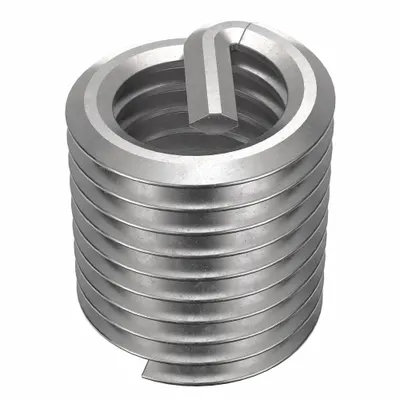 HELI-COIL Helical Insert: Tanged Tang Style, Screw-Locking, 1/4"-28 Thread Size, Plain - Screw-Locking Tanged Helical Inserts