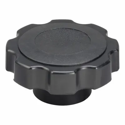 INNOVATIVE COMPONENTS Hand Knob: 8 Point, Plastic w/ Steel Thread, 1/2"-13 Thread - 8-Arm Knobs with Threaded Hole
