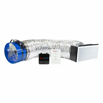 QUIETCOOL Whole House Fan: Ceiling Mount, 20 in Blade, 5,024 cfm Max., 2,512 sq ft Coverage - Ceiling-Mount Low Noise Whole House Fans