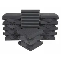 AURALEX Acoustic Foam: 0.75 NRC, Gray, 12 in Overall Lg, 12 in Overall Wd, 2 in Thick (MPN WEDGIE_24)