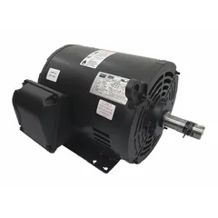 Open Drip Proof (ODP) enclosure with rigid base mount for 3-phase operation. Delivers 7 1/2 hp at 1770 RPM on 230/460V AC, drawing 18.3/9.14 A full load at 60 Hz. Suitable for industrial equipment such as pumps, fans, conveyors, and compressors requiring protection from falling liquids.