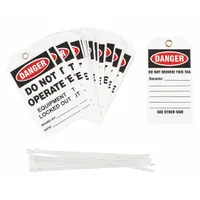 BRADY Danger Tag: Danger, Danger Do Not Operate, Polyester, Write-On Surface, English, Danger, Tag (MPN TG027E)