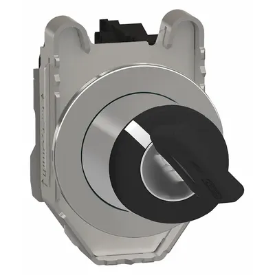 SCHNEIDER Selector Switch: 2 Position, 30 mm Panel Mounting Size, 1NO - Panel-Mounted Key Switches with Contacts