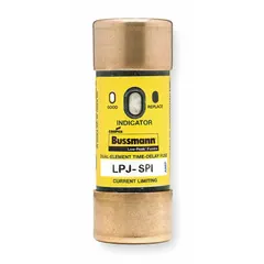 Class J time-delay cylindrical fuse rated 7 A, 600 V AC, and 300 V DC. Provides overcurrent protection in circuits with high inrush currents, such as motor control centers, panelboards, and branch circuits.