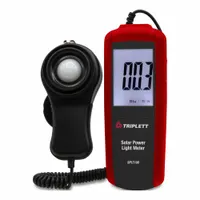 TRIPLETT Light Meter: 13.4 in (34 cm) Integrated Cable/(3) AAA Batteries/Carrying Case, Daylight (MPN SPLT100)