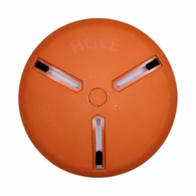 COVERME Hole Cover: 1,300 lb Wt Capacity, For 12 in Max Hole Wd, Orange, 15.4 in Overall Dia - Adjustable Round Hole Covers