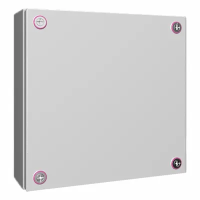RITTAL Enclosure: Light Gray, Steel, 11 in x 11 in x 5 in, NEMA 1/12/3R/4 - Metallic Boxes