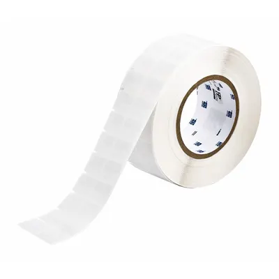 BRADY Wraparound Label: 3/4 in x 1 in, Vinyl, White (Matte) - Brady Precut Label Roll Cartridges