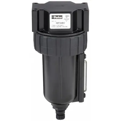 Parker Compressed Air Filter: Particulate, 3/8 in NPT, 5 micron, 80 cfm - Parker FRL Air Filters