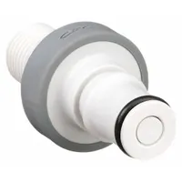 Quick Connection Insert: Insert, 1/4 in Pipe Size, NPT x MNPT, Polypropylene, Gray (MPN NS4D24004)