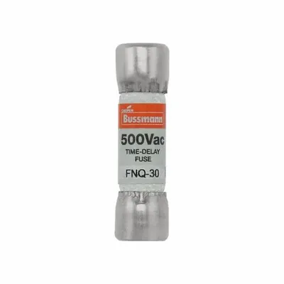 BUSSMANN Fuse: FNQ Series, Midget, Time-Delay, 800 mA, 500 V AC, 13/32 in x 1 1/2 in - Time-Delay Cylindrical Fuses