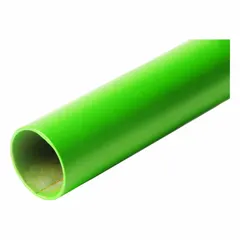 Galvanized steel electrical metallic tubing with a green color finish, 1/2 in trade size and 10 ft nominal length. Used for color-coded electrical raceway systems in industrial and commercial buildings to identify specific circuits or grounding paths.