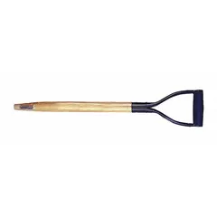 This steel shovel handle is designed for closed back solid shank shovels. It serves as a replacement or upgrade handle for garden, landscaping, and construction tools where a steel handle is preferred.