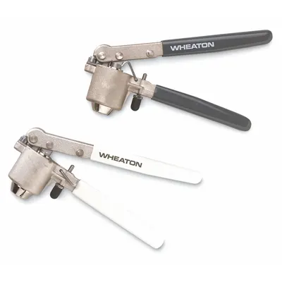 WHEATON Crimper: 11 mm For Vial Size, Manual, Aluminum Seals, Stainless Steel - Vial Top Crimpers