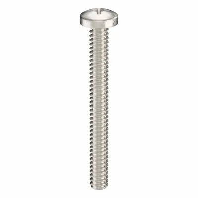 USA INDUSTRIALS Machine Screw: #6-32 Thread Size, 1 1/4 in Lg, 316, Stainless Steel, Plain - Pan Head Machine Screws