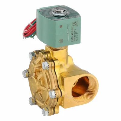 REDHAT Solenoid Valve: 2-Way, Normally Open, 1 1/2 in Pipe Size, 12V DC, Watertight - 2-Way/2-Position, Normally Open Solenoid Valves