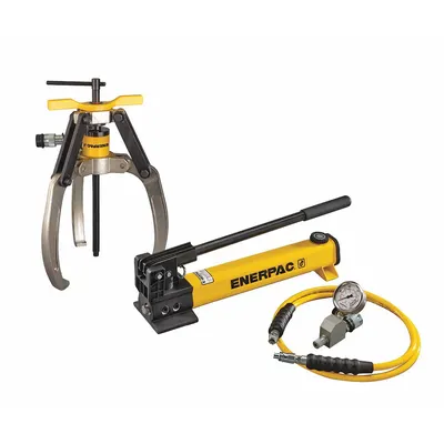 ENERPAC Hydraulic Puller Set: 10 ton Capacity with Attachments - Ram Puller Sets