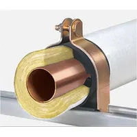Strut Clamp: Zinc-Plated Steel, For 5 1/5 in Copper Tube, For 5 1/8 in Max. OD, 7 3/5 in Overall Ht (MPN 928512)