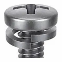 SEMS Screw: Split Lock, M6x1.00 Thread Size, 10 mm Lg, Stainless Steel, Passivated, Pan, 10 PK (MPN 1-MPL-6-10)