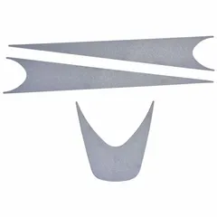 Engineering-grade retroreflective label for hard hats, measuring 1 1/2 in height by 5 1/2 in width. Supplied in a 20-pack. Applied to hard hats to improve worker visibility in low-light environments.