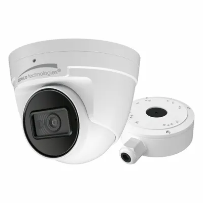 SPECO TECHNOLOGIES Camera: Turret, Fixed, 2.8 mm Max Focal Lg, 8MP, RJ45 - Varifocal Network IP Video Cameras