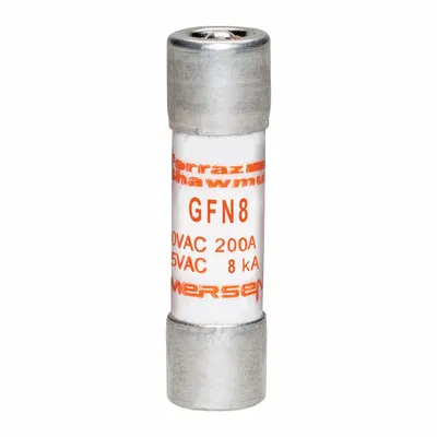 MERSEN Fuse: GFN Series, Midget, Time-Delay, 8 A, 250 V AC, 13/32 in x 1 1/2 in - Time-Delay Cylindrical Fuses