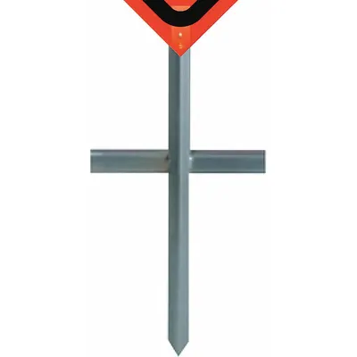 DICKE In-Ground Sign Stand: Roll-Up, 36 in x 36 in, 48 in x 48 in Compatible Sign Size - Ground Stake Sign Stands