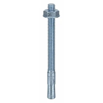 MKT FASTENING Wedge Anchor: 3 1/4 in Overall Lg, 1/4 in Dia, 1/4"-20 Thread Size, Steel - Steel Wedge Anchors