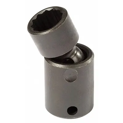 PROTO Flex Impact Socket: 19 mm Socket Size, 12-Point, Std, Black Oxide, Not Tether Capable - 3/8" Drive Metric Flex Impact Sockets