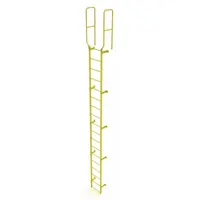 TRI-ARC Ladder,Walk-Thru Fixed,Steel,18-Rung: 21 ft Overall Ht, 28 in Overall Wd, Steel, 18 Rungs (MPN WLFS0218-Y)